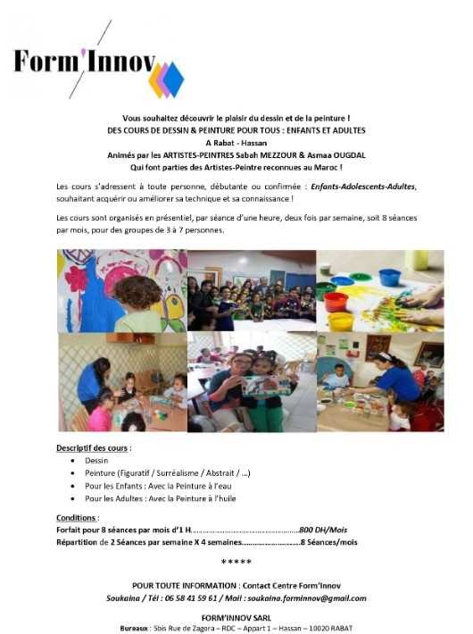Cours de peinture et dessin pour tous