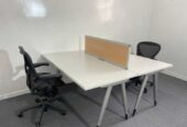 Bureau open space 2 poste avec séparation Steelcas