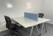 Bureau open space 2 poste avec séparation Steelcas